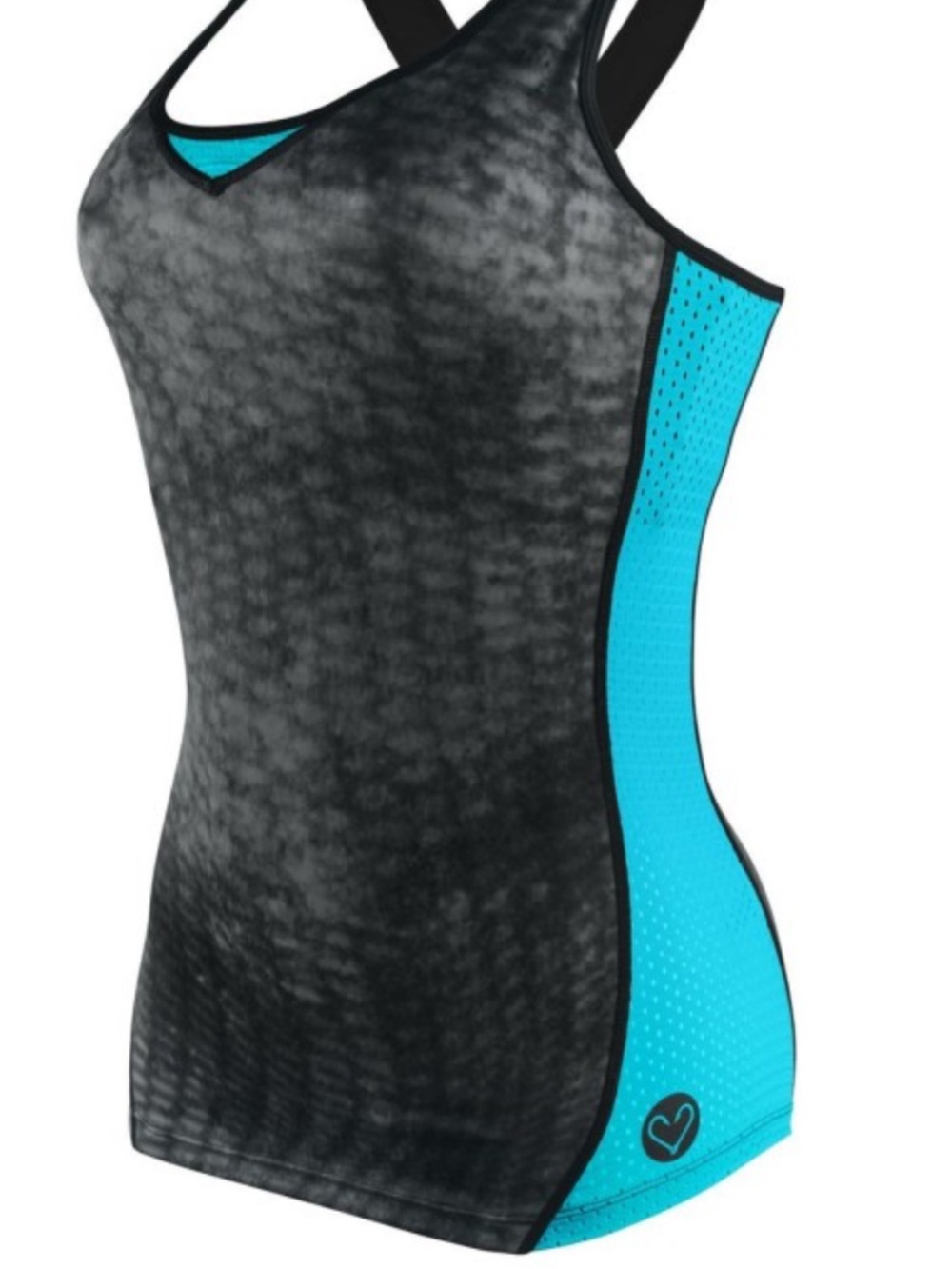 Pelagic Teal Athletic Tank with Gray Trim NWOT